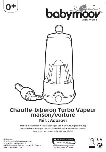 Chauffe-biberon Turbo Vapeur maison/voiture - Babymoov
