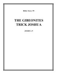 THE GIBEONITES TRICK JOSHUA