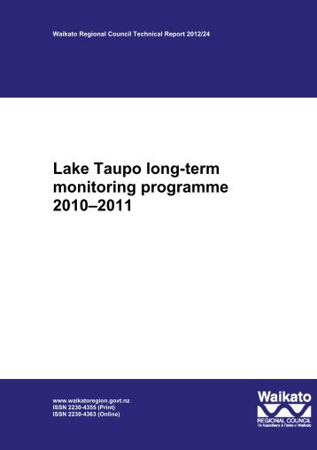 Lake Taupo long-term monitoring programme 2010Ã¢Â€Â“2011 - Waikato ...