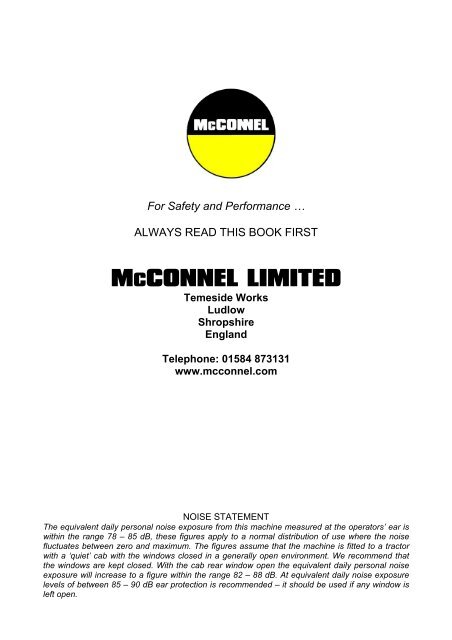 PA50, 55 & 60 ECO MK2 - Operator Manual - McConnel