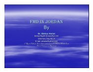 FMD IN JORDAN By - Middle East - OIE