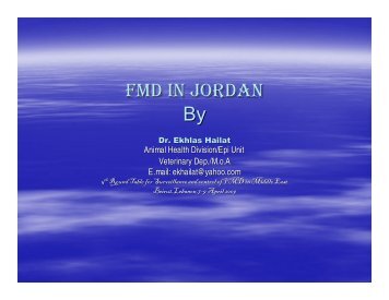 FMD IN JORDAN By - Middle East - OIE