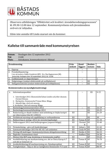 Skannat av Linda Wahlström den 2012-09-05 ... - Båstads kommun