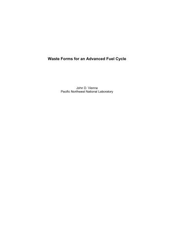 Waste Forms for an Advanced Fuel Cycle