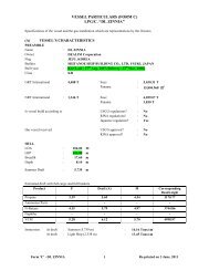 VESSEL PARTICULARS (FORM C) - Petredec