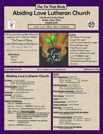 Pastor Brad Highum - Abiding Love Lutheran Church