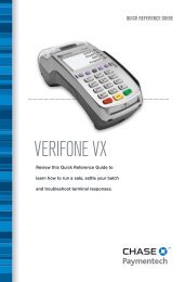 VeriFone VX Credit Card Terminal Guide - Chase Paymentech