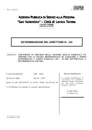 DETERMINAZIONE DEL DIRETTORE N. 164 - San Valentino