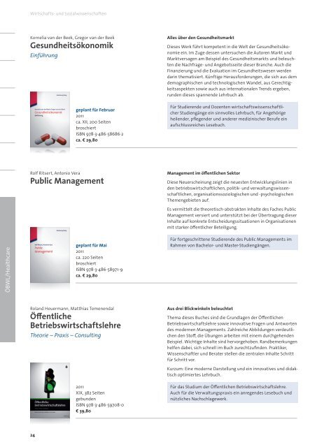 Wirtschafts- und Sozialwissenschaften - Oldenbourg Verlag