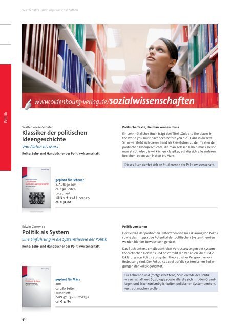 Wirtschafts- und Sozialwissenschaften - Oldenbourg Verlag