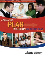 Advancing PLAR in Alberta: an Action Plan - Enterprise and ...