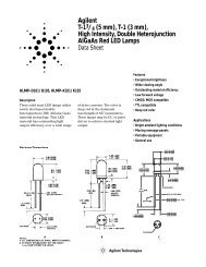 High Intensity, Double Heterojunction AlGaAs Red LED Lamps