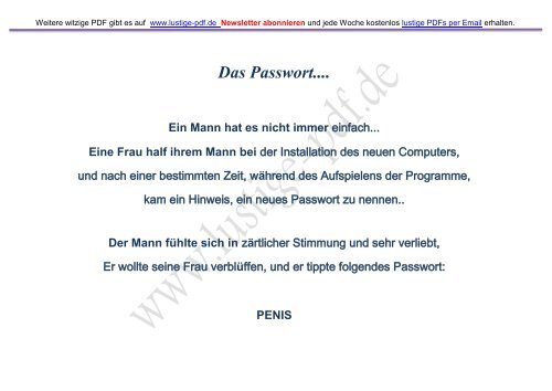 Das Passwort.... - Lustige-pdf.de