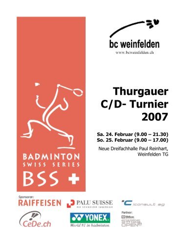 Thurgauer C/D- Turnier 2007 - Badminton Swiss Series