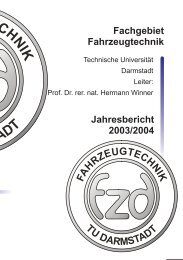 Fachgebiet Fahrzeugtechnik Jahresbericht 2003/2004