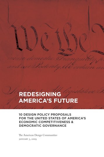 Redesigning America's Future - US National Design Policy Initiative