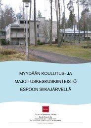 myydään koulutus- ja majoituskeskuskiinteistö espoon ... - Toimitilat.fi