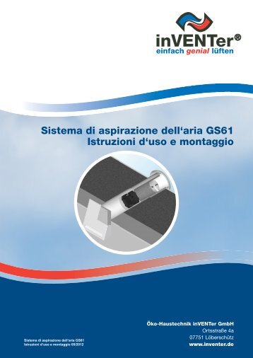 Sistema di aspirazione dell'aria GS61 Istruzioni d'uso e ... - inVENTer