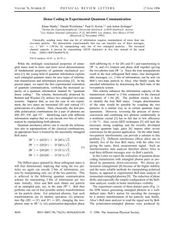 Dense Coding in Experimental Quantum Communication