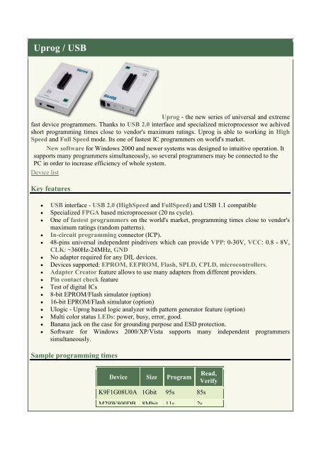 Uprog / USB - Cru Power Oy