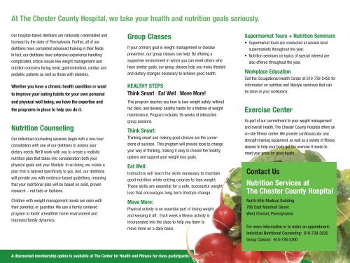 Nutrition Brochure - The Chester County Hospital