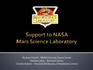 Session 8_Support to NASA Mars Science ... - National REP