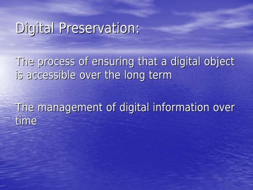 Digital Preservation - Utah State Archives