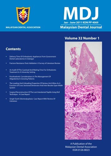 PDF(6.5mb) - Malaysian Dental Association