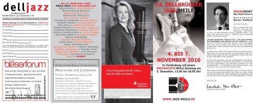 14. dellbrücker jazz-meile 4. bis 7. november 2010 - IG Treffpunkt ...