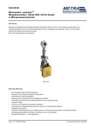 ERW 700 Data Sheet Energy and Flow Computer - METRA Energie