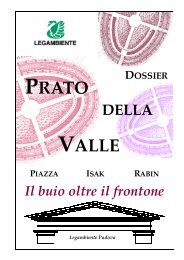 dossier prato della valle - Legambiente Padova