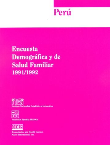 PerÃº Encuesta DemogrÃ¡fica y de Salud Familiar ... - Measure DHS