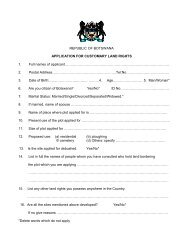 Application Form - Ngwaketse Land Board