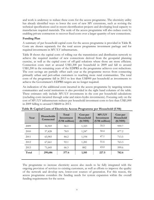 Volume I: Investment Prospectus Rwanda Electricity Sector Access ...