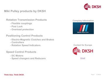 Miki Pulley products - DKSH