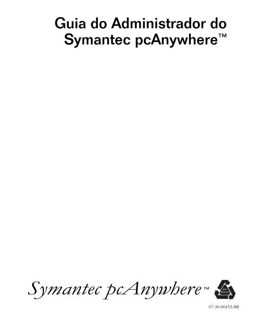 Guia do Administrador do Symantec pcAnywhereâ¢ - Efetuar login