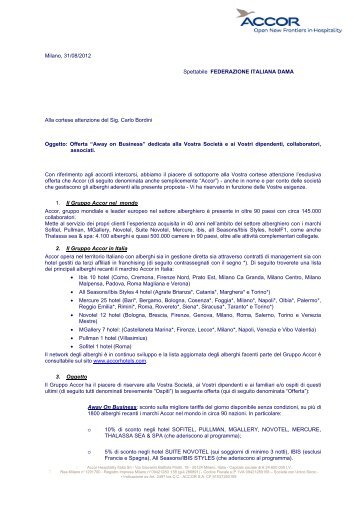 Lettera Away on Businessx - Federazione Italiana Dama