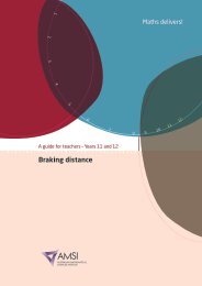 Braking distance - the Australian Mathematical Sciences Institute