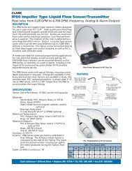 IP80 Impeller Type Liquid Flow Sensor/Transmitter - Clark Solutions