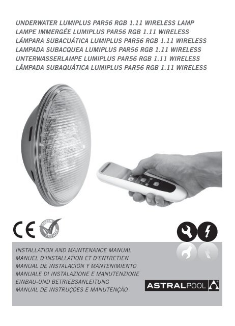 underwater lumiplus par56 rgb 1.11 wireless lamp ... - VitaPiscine