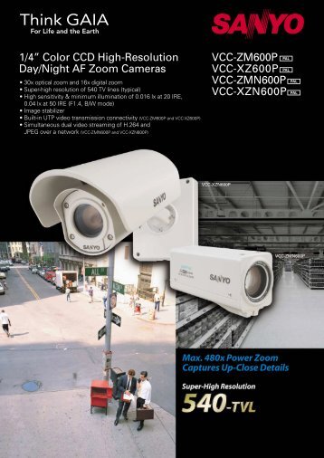 1/4â Color CCD High-Resolution Day/Night AF Zoom Cameras VCC ...