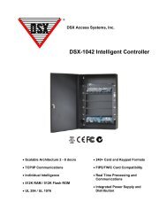 DSX-1042 Intelligent Controller - DSX Access Systems, Inc.