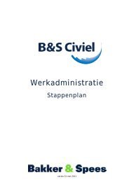 Civiel Werkadministratie Stappenplan - Bakker & Spees