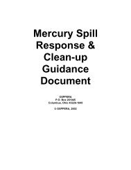 Mercury Spill Response & Clean-up Guidance Document - Ohio EPA