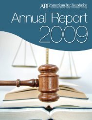 Annual Report - American Bar Foundation