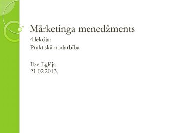 MÄrketinga menedÅ¾ments - VATP