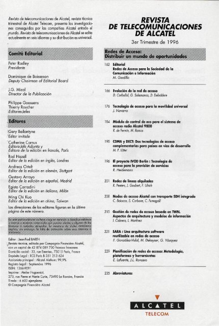revista de telecomunicaciones de alcatel - Archivo Digital del COIT