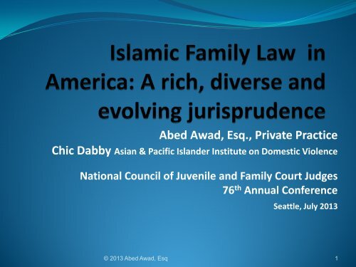 Islamic Marriage Contracts - National Council of Juvenile and Family ...