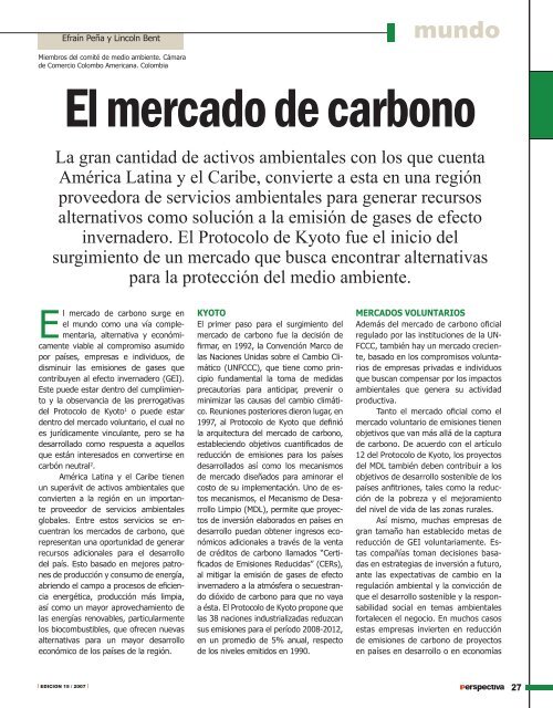 El mercado de carbono - Revista Perspectiva