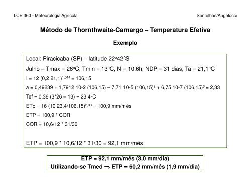 Evapotranspiração – Definições e Conceitos Evapotranspiração ...